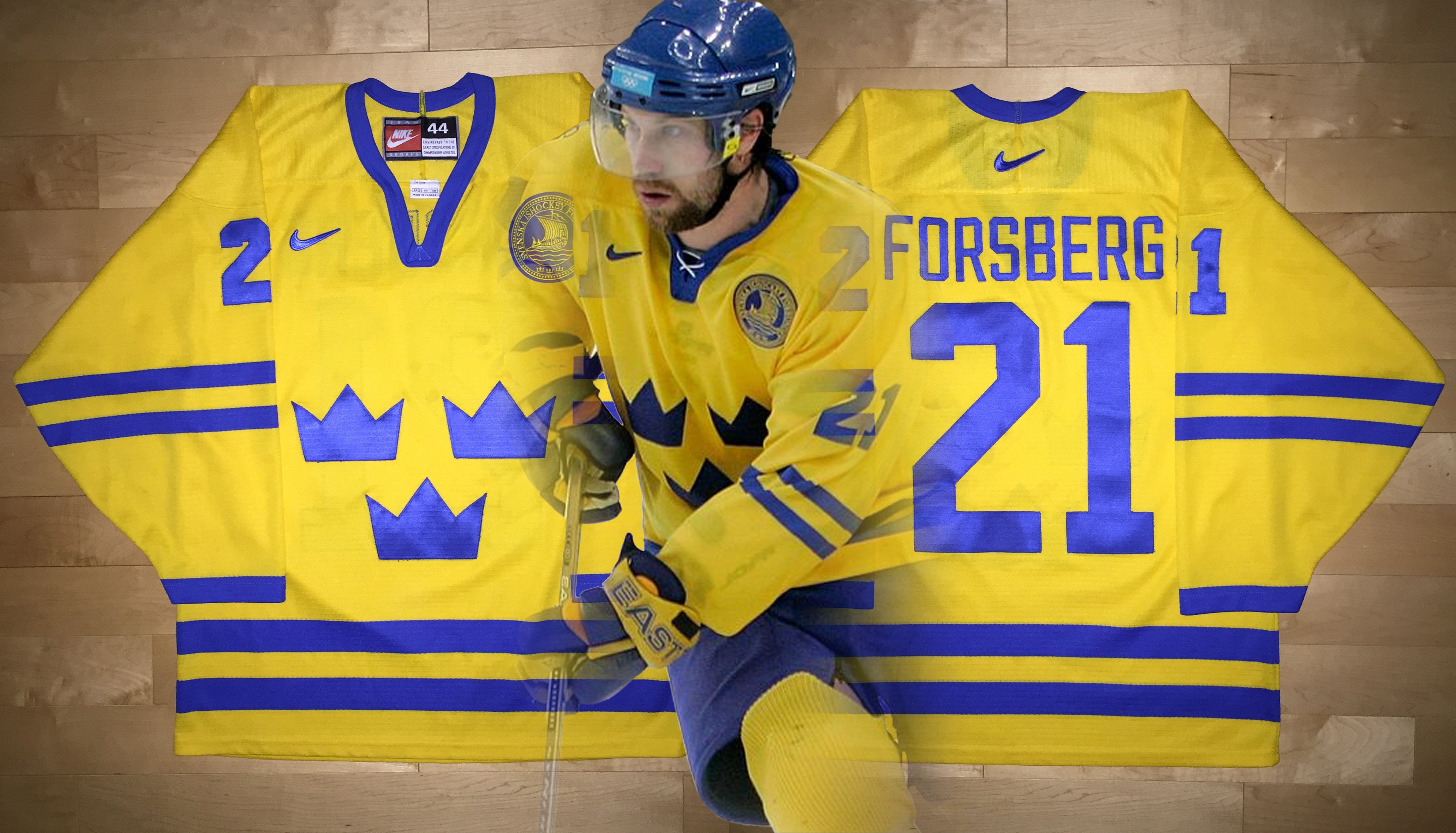 peter forsberg team sweden jersey